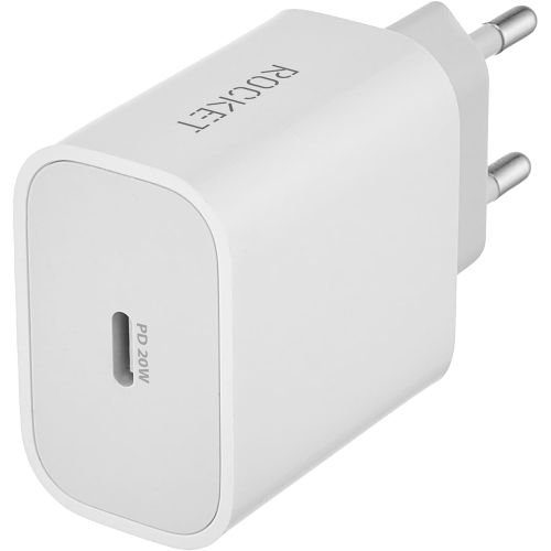 СЗУ Rocket Space USB-C 20W PD Qc 3.0 Белое