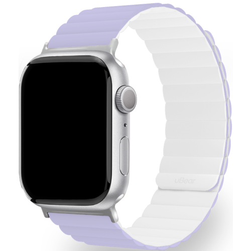 Ремешок для умных часов uBear Mode для Apple Watch 38|40|41 mm силиконовый Лаванда/белый (WB12LW01SM-AW)