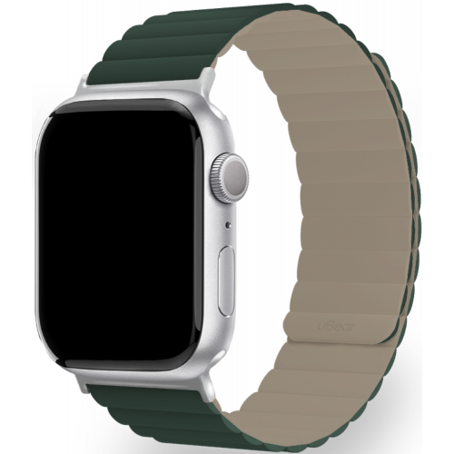 Ремешок для умных часов uBear Mode для Apple Watch 38|40|41 mm силиконовый Зеленый/серый (WB14GG01SM-AW)
