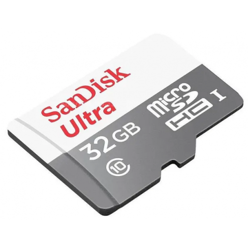 Карта памяти MicroSDHC SanDisk Ultra 32 GB Class 10 UHS-1 Черно-белая (SDSQUNR-032G-GN3MN)