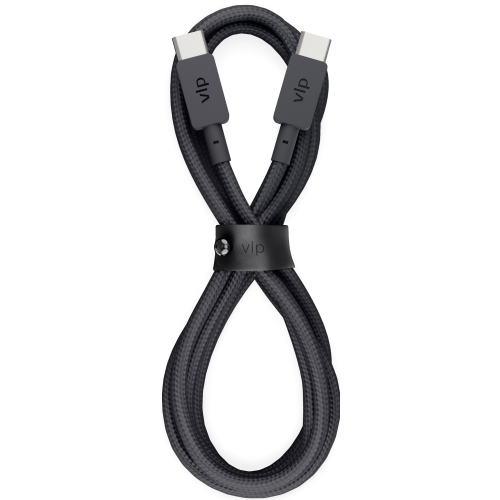Дата-кабель VLP Nylon Cable USB-C-USB-C 60W 1.2 м Черный