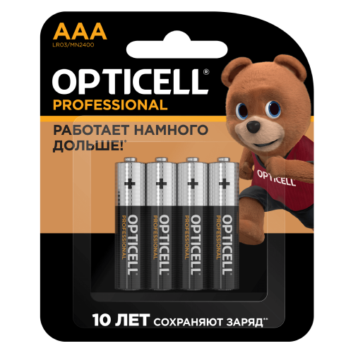 Батарея Opticell Professional батарейки AAA 4 шт