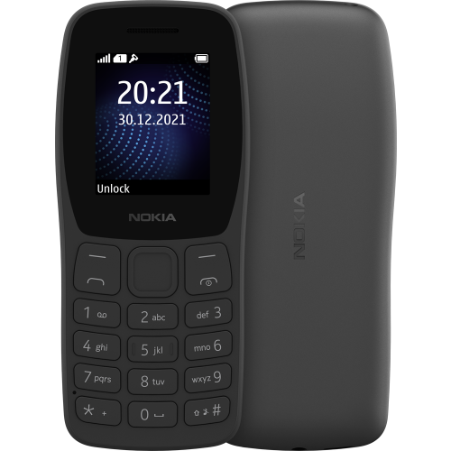 Мобильный телефон Nokia 105 (2022) Dual sim Древесный уголь