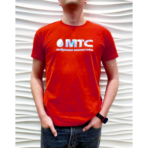 Футболка с логотипом МТС Цифровая Экосистема мужская Красная (2XL)