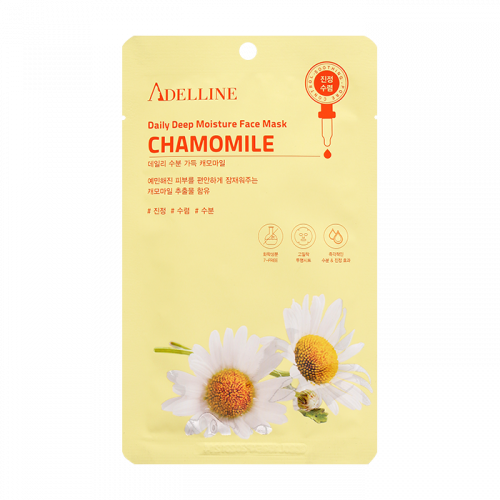 Тканевая маска Adelline Daily Deep Moisture Face Mask - Camomile (новый дизайн)