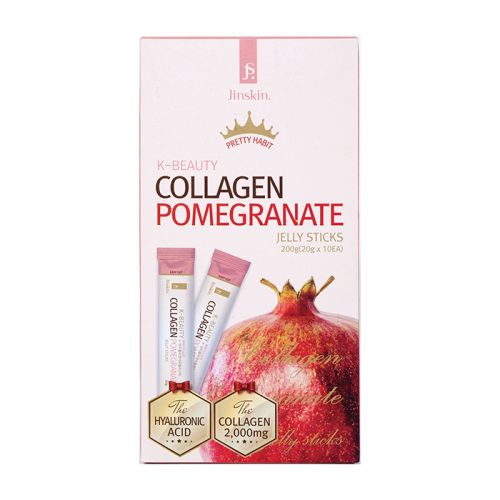 Коллагеновое желе в стиках Jinskin K-Beauty Collagen Pomegranate Jelly Sticks (10 шт.)