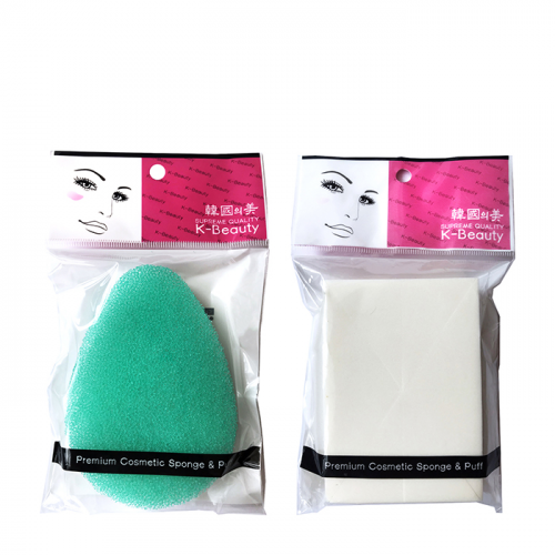 Набор спонжей для лица K-Beauty "Капля" + "Прямоугольник"