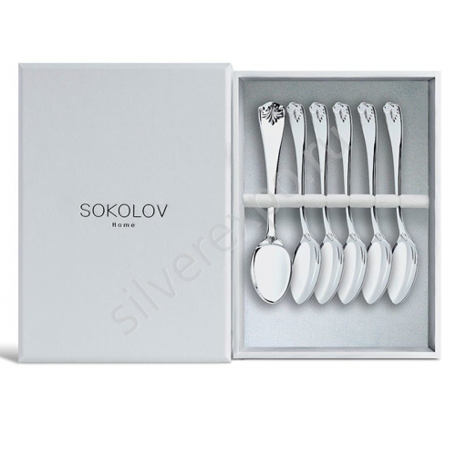 Набор серебряных чайных ложек Антик SOKOLOV Jewelry 20020/6