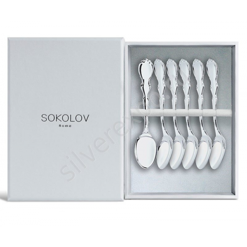 Набор серебряных чайных ложек Викториан SOKOLOV Jewelry 20021/6