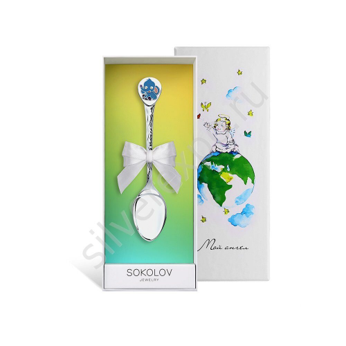 Детская серебряная ложка Слоненок SOKOLOV Jewelry 2304010071