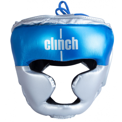 Шлем боксерский CLINCH KIDS, цвет серебристо-синий(C128)