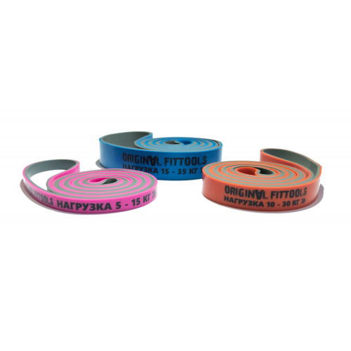 Набор из трех двуцветных эспандеров 208 см OriginalFitTools(FT-80-SET) FIT TOOLS