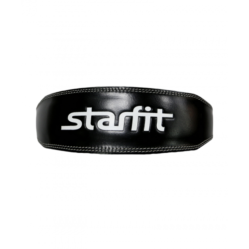 Пояс атлетический Starfit SU-302, 4 дюйма, кожа, черный(SU-302) StarFit