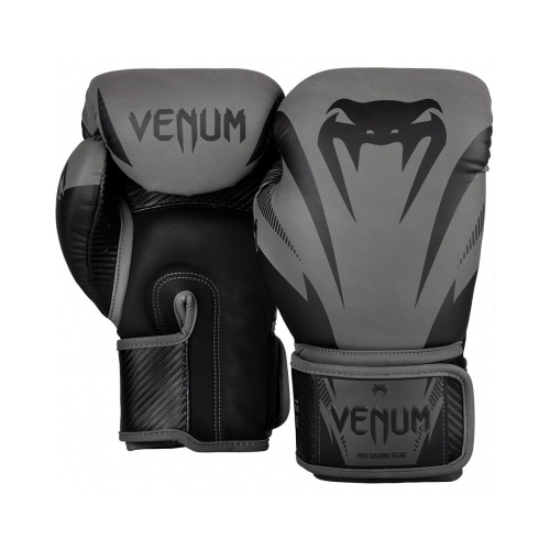 Перчатки боксерские Venum Impact Gray/Black(00277)