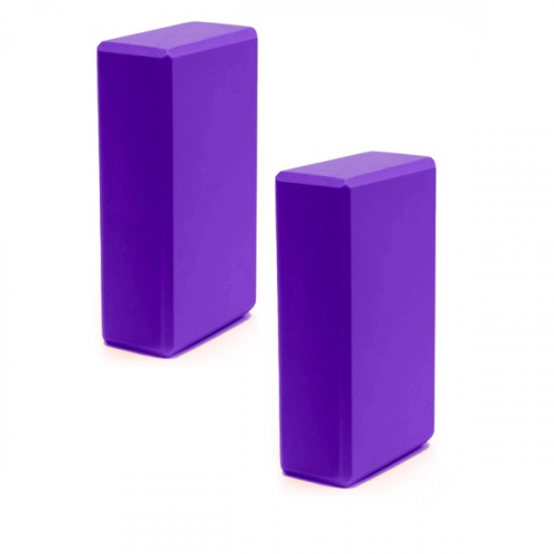 ST Набор йога блоков полумягких 2 штуки (фиолетовые) (E40574) BE300-4