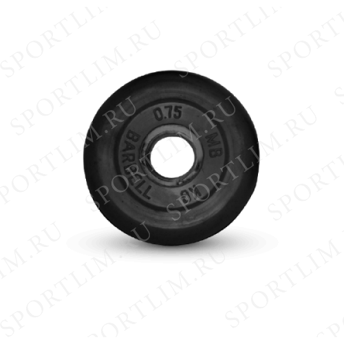0.75 кг диск (блин) MB Barbell (черный) 31 мм