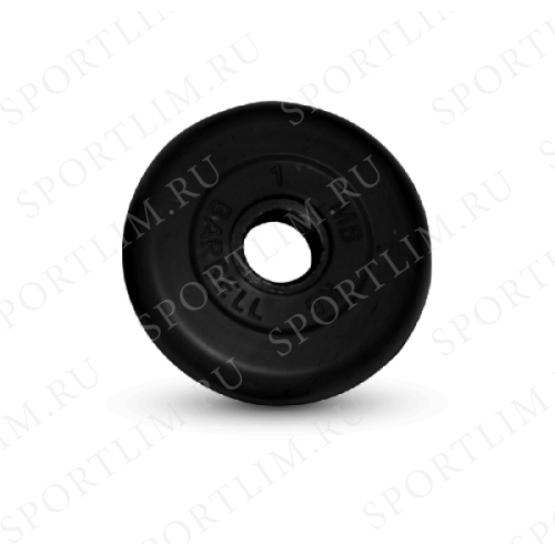 1 кг диск (блин) MB Barbell (черный) 26 мм