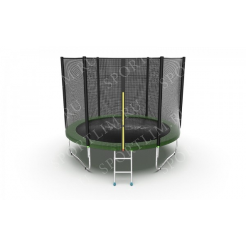 Батут с внешней сеткой и лестницей EVO JUMP External 10ft (Green)