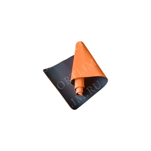 ST Коврик для йоги ТПЕ 183х61х0,6 см (оранжево/черный) (B32850) TPE6-3