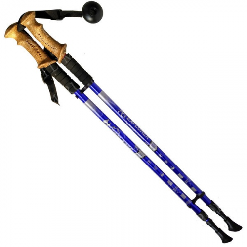 ST Палки для скандинавской ходьбы 2-х секционные с чехлом (синие) до 1,35м Телескопическая R18143-PRO