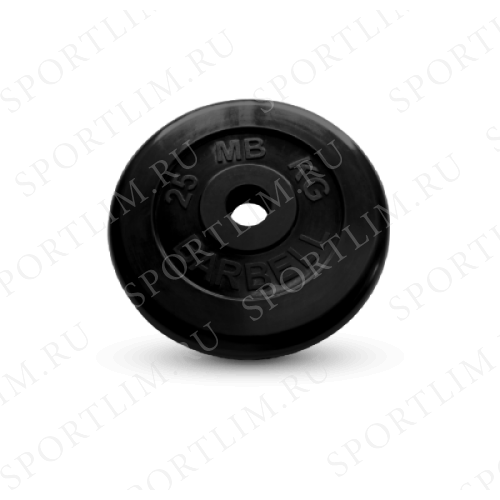 25 кг диск (блин) MB Barbell (черный) 50 мм