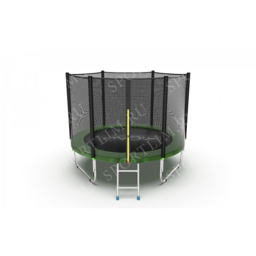 Батут с внешней сеткой и лестницей EVO JUMP External 8ft (Green)