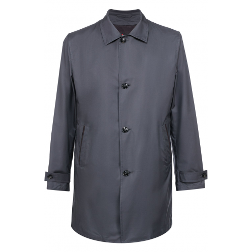 Шелковый плащ с кашемировой подстежкой Kiton UW0194/7N73