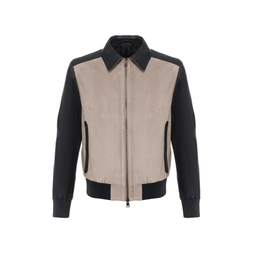 Замшевый бомбер Brioni PLV40L/P9713
