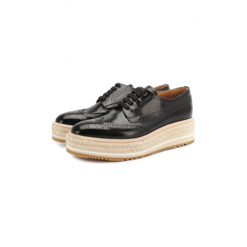 Кожаные дерби Prada 1E722E-55-F0002-D030