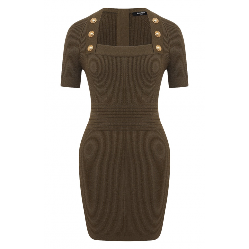 Платье из вискозы Balmain VF16152/K211