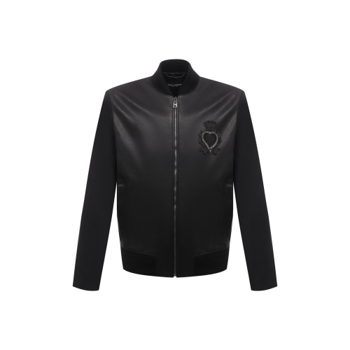 Кожаный бомбер Dolce & Gabbana G9US4Z/HULF9