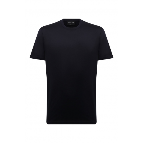 Футболка из шелка и хлопка Giorgio Armani 3KSM77/SJZHZ