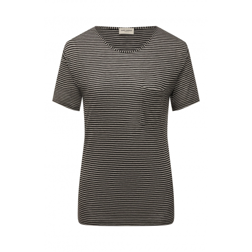 Футболка из вискозы Saint Laurent 647325/Y36BC