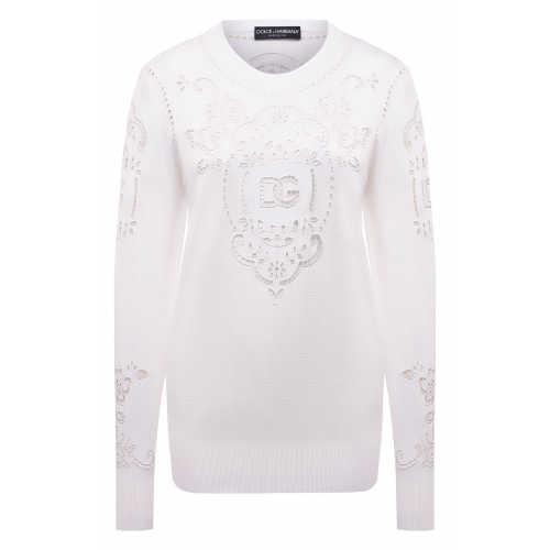 Шелковый пуловер Dolce & Gabbana FX274Z/JASPY