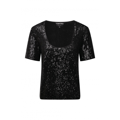 Топ с отделкой пайетками Tom Ford TS1988-FAE381