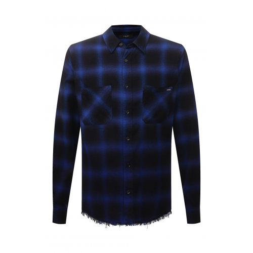 Рубашка из хлопка и вискозы Amiri PXMLS004-420