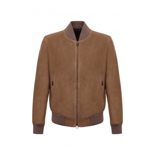 Замшевый бомбер Brioni PLAD0L/P9710