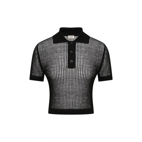 Топ изо льна и шелка Saint Laurent 687941/YA2HK