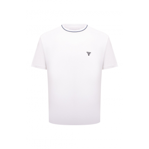 Хлопковая футболка Prada UJN797-710-F0009-221