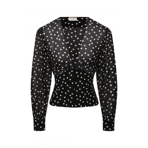 Шелковая блузка Saint Laurent 689332/Y5B66