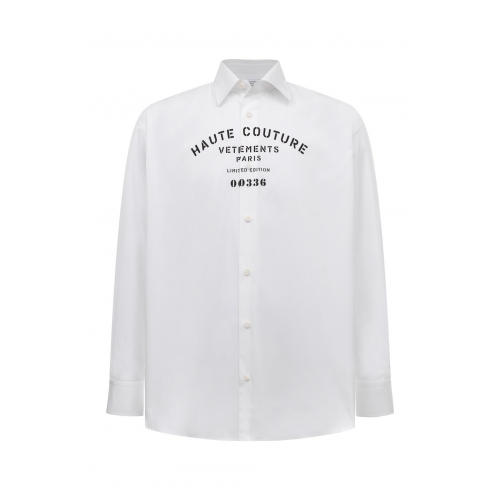 Хлопковая рубашка VETEMENTS UA53SH450W 1001/M