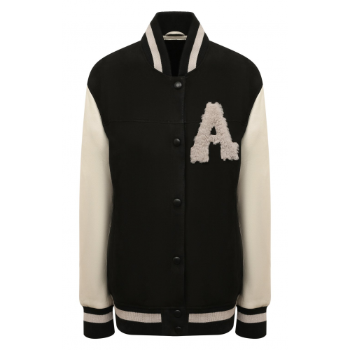 Бомбер из овчины Addicted SHEARLING BOMBER.BLACK/ALMOND