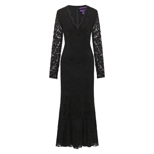 Платье из хлопка и вискозы Ralph Lauren 290723826