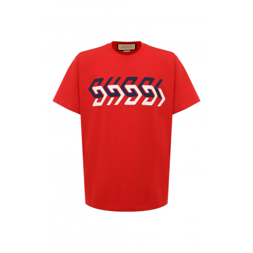 Хлопковая футболка Gucci 616036 XJDV9