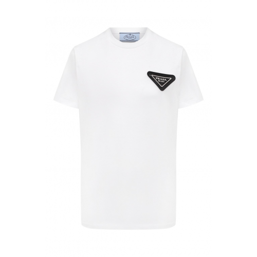 Хлопковая футболка Prada 35838-1X58-F0009-161
