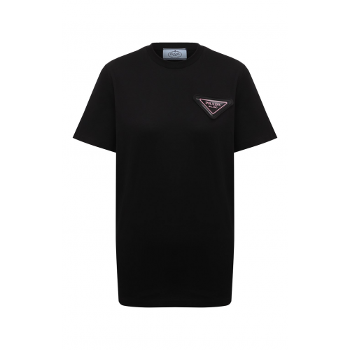 Хлопковая футболка Prada 35838-1X58-F0002-161