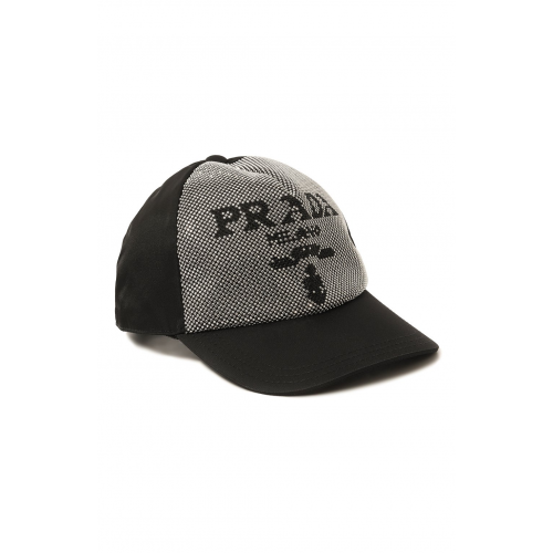 Бейсболка с отделкой стразами Prada 2HC179-2D0S-F0A64