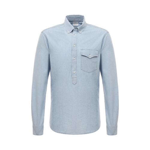 Хлопковая рубашка Brunello Cucinelli MW6863038