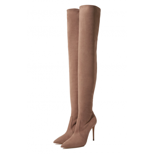Текстильные ботфорты Casadei 1T012Z1001GYSUE