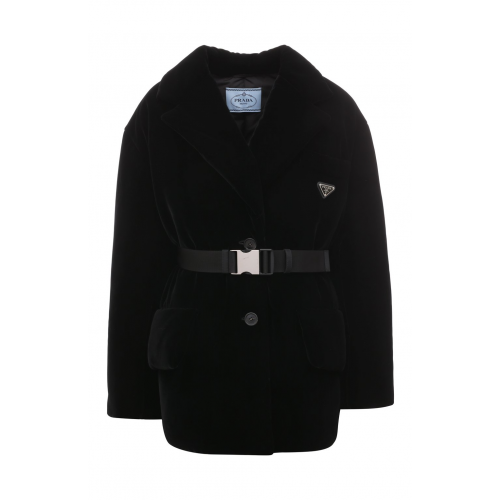 Бархатный пуховик Prada 29Y862-1XJX-F0002-212